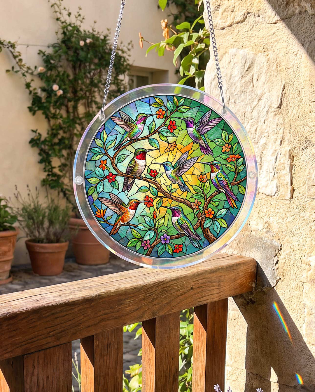 Acryl-Puzzle-Sonnenfänger – Smaragdwald-Prisma