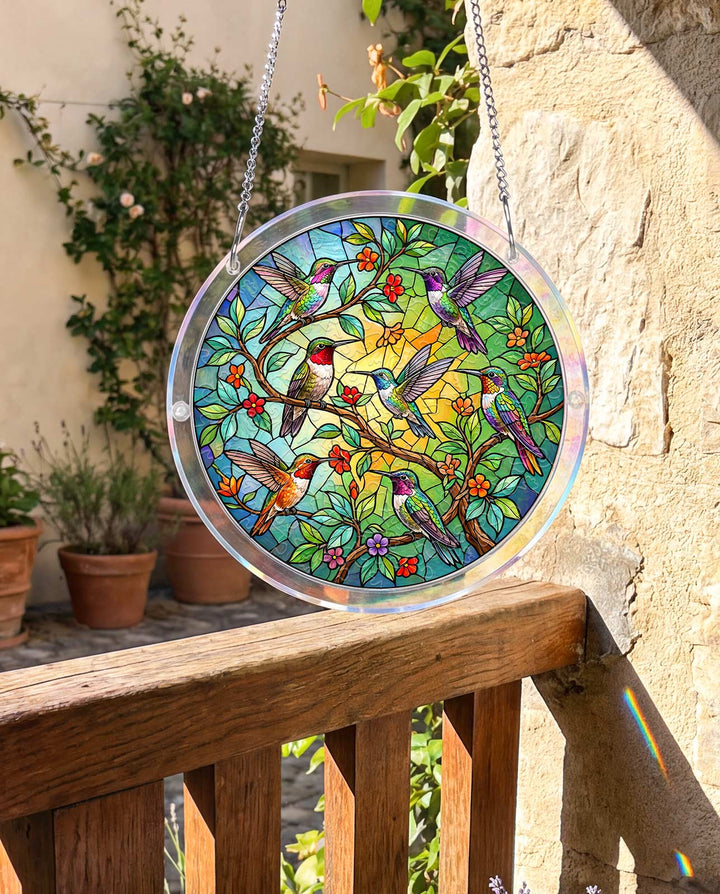 Acryl-Puzzle-Sonnenfänger – Smaragdwald-Prisma