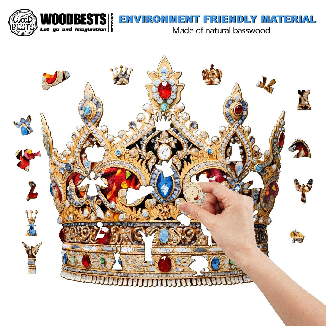 Beautiful Crown Wooden Jigsaw Puzzle-Woodbests
