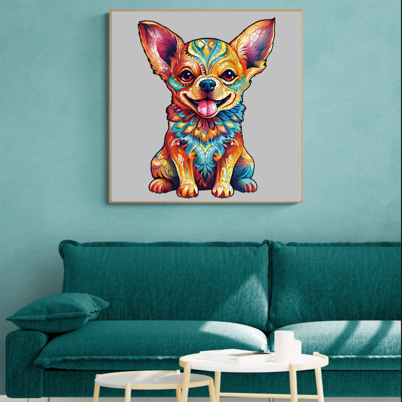 NatoCraft Chihuahua Loves Flowers, Birthday cheapest Gifts, Puzzles for Family and Friends, Premium Materials, Wooden Jigsaw Puzzle