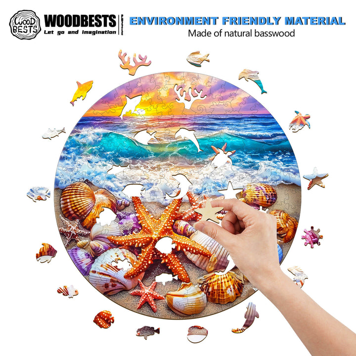 Ocean and Shells-2 Wooden Jigsaw Puzzle