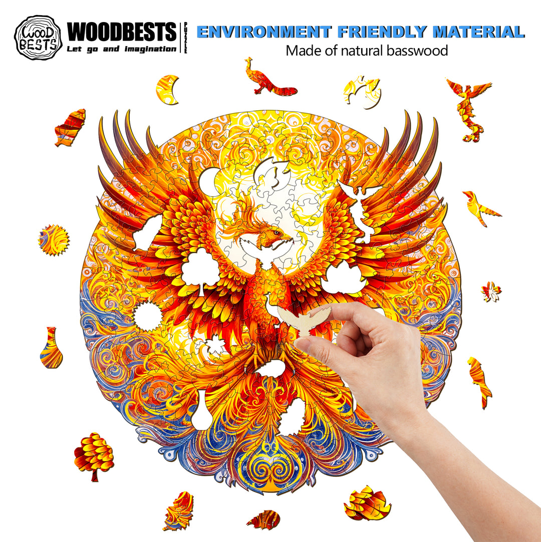 Noble Phoenix Wooden Jigsaw Puzzle-Woodbests