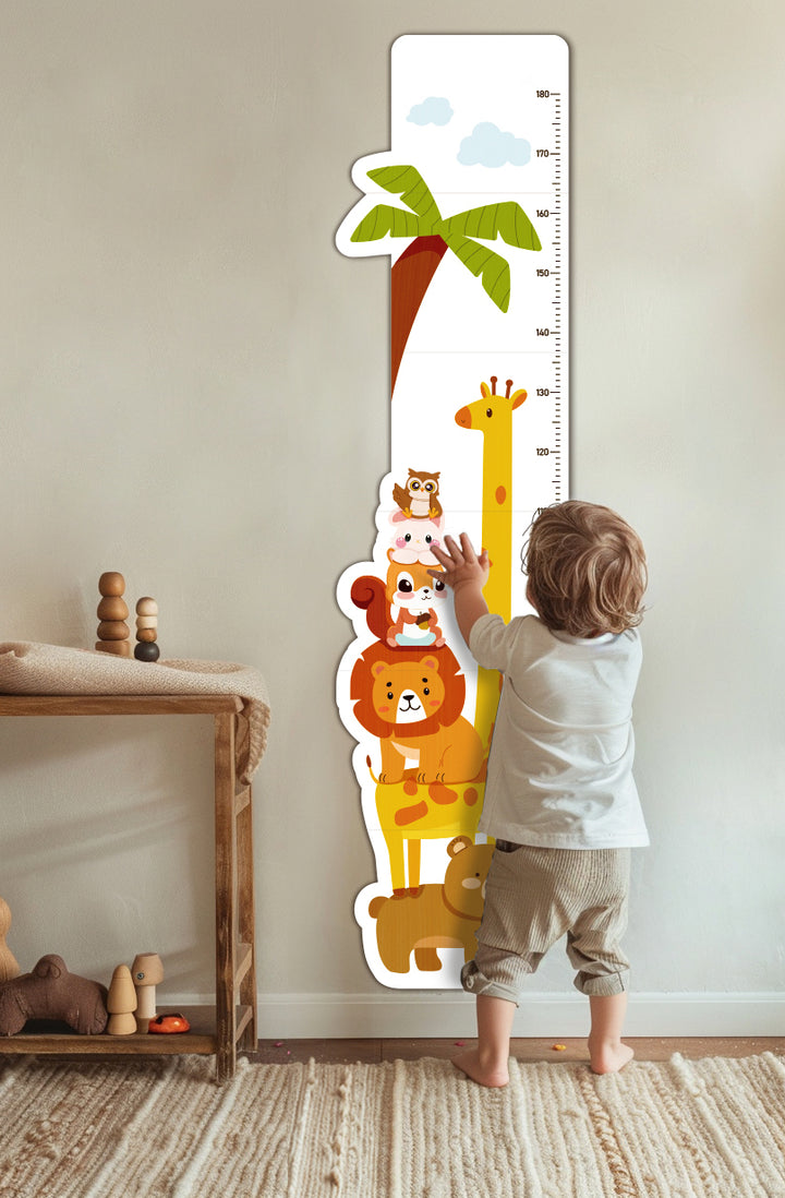 Personalized Wooden Cute Animals Growth Chart Ruler Clearance Sale