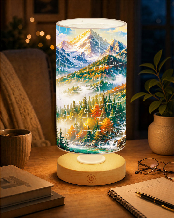 DIY Dimmable Acrylic Puzzle Lamp - Mountain Paradise