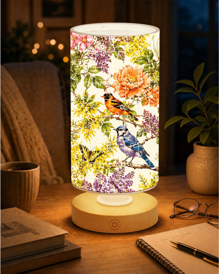 DIY Dimmable Acrylic Puzzle Lamp - Birdsong Blossom Garden