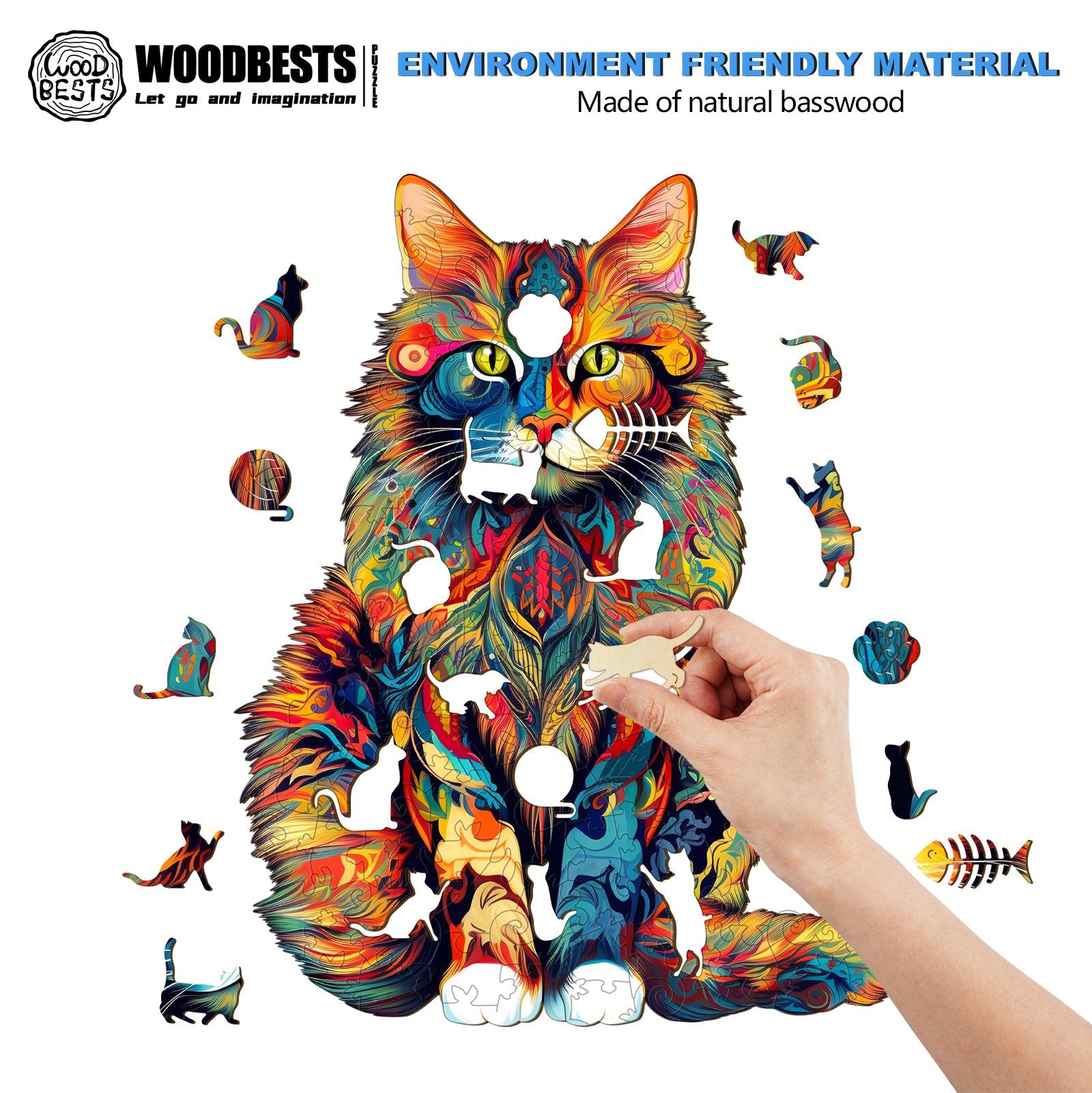 Maine Coon Wooden Jigsaw Puzzle – Woodbests