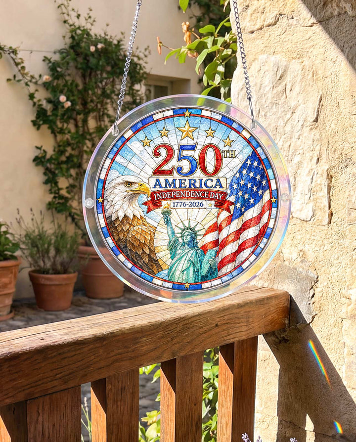 Acryl-Puzzle-Sonnenfänger – Amerikanisches Zweihundertjähriges Jubiläum