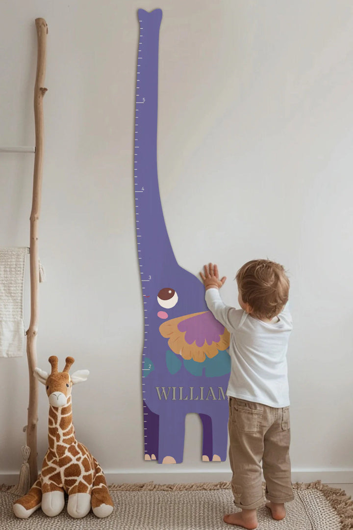 Règle de croissance éléphant en bois personnalisée