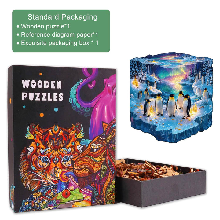 Frozen polar Penguin Wooden Jigsaw Puzzle