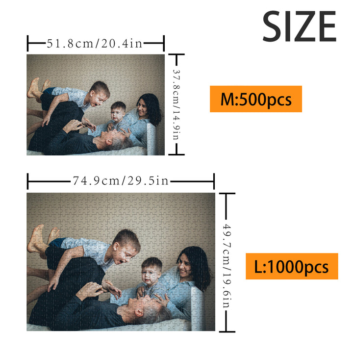 Puzzle photo personnalisé de 500/1000 pièces pour la famille