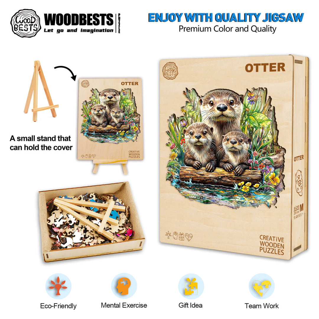 Puzzle en bois Loutre tranquille