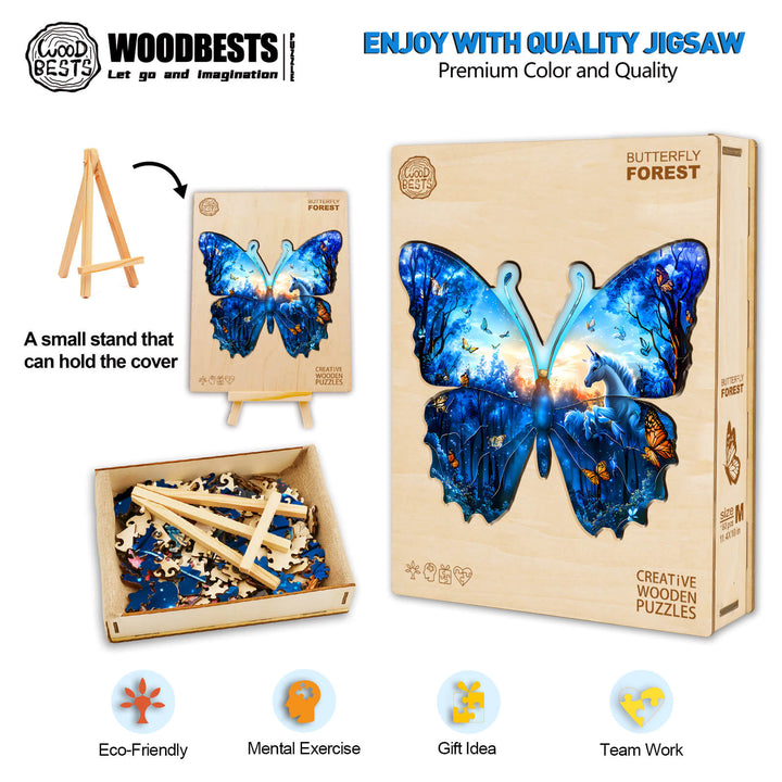 Butterfly Forest Wooden Jigsaw Puzzle