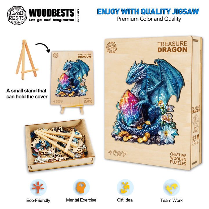 Puzzle en bois Dragon bijou