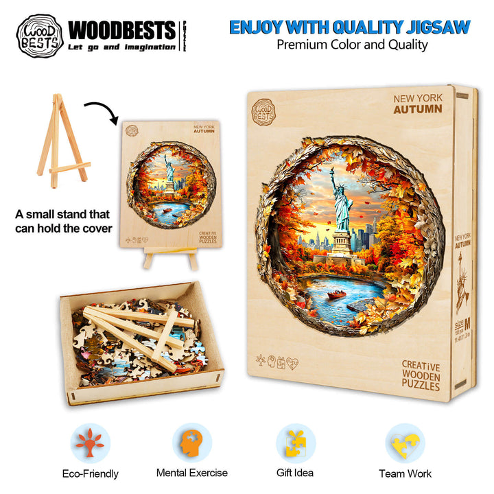 3D New York Autumn Wooden Jigsaw Puzzle