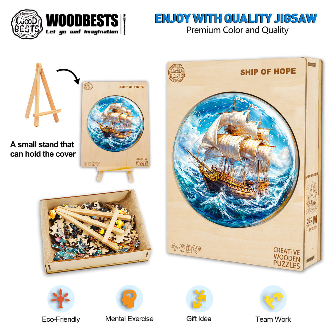 Ship of Hope Wooden Jigsaw Puzzle