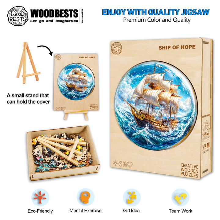 Ship of Hope Wooden Jigsaw Puzzle