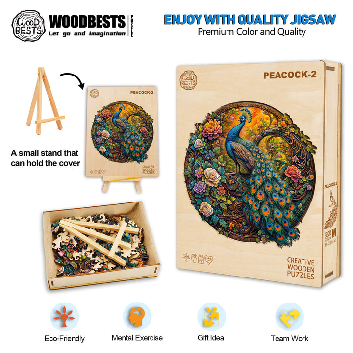 Peacock-2 Wooden Jigsaw Puzzle