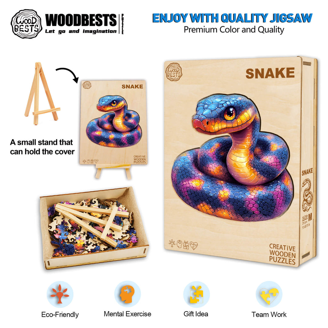 Snake Wooden Jigsaw Puzzle