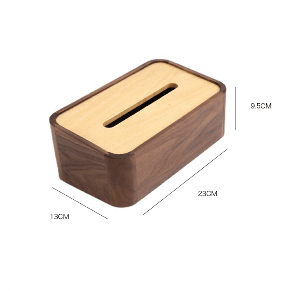 Wooden Two-Tone Tissue Box