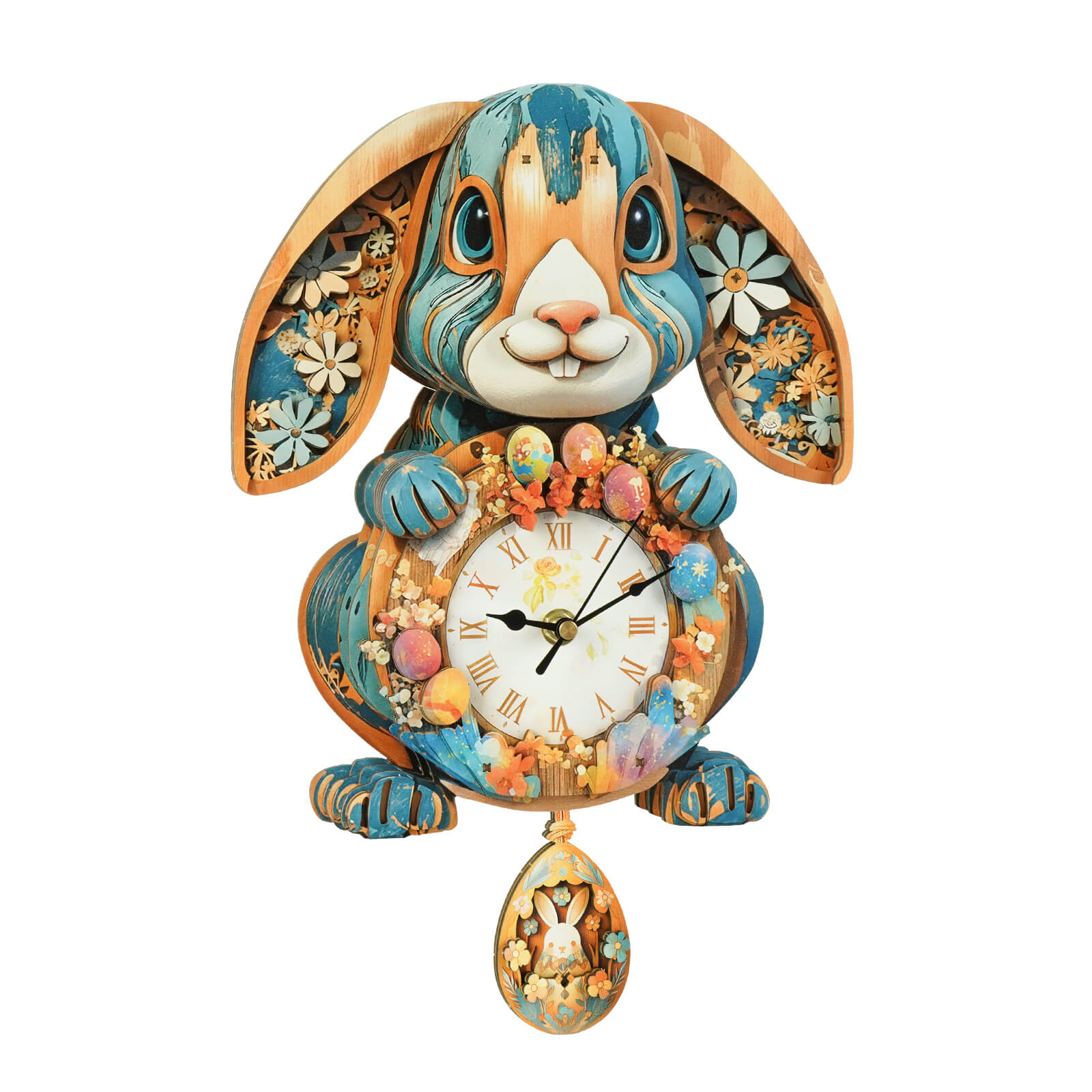 Rabbit– DIY Wooden Clock, 3D Puzzle Craft Kit
