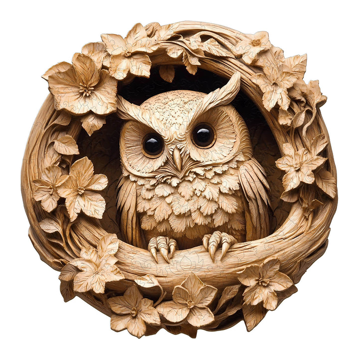 3D Owl-1 Wooden Jigsaw Puzzle