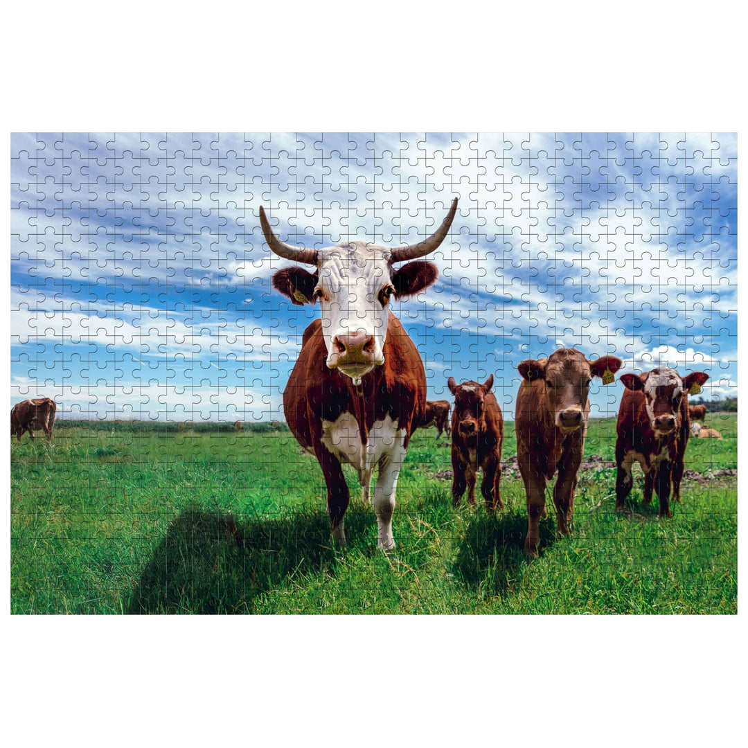 Cows on the Grassland 500 / 1000 Piece Puzzle