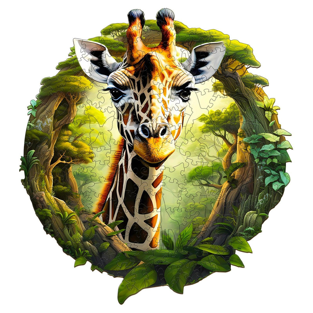 Forest Giraffe Wooden Jigsaw Puzzle