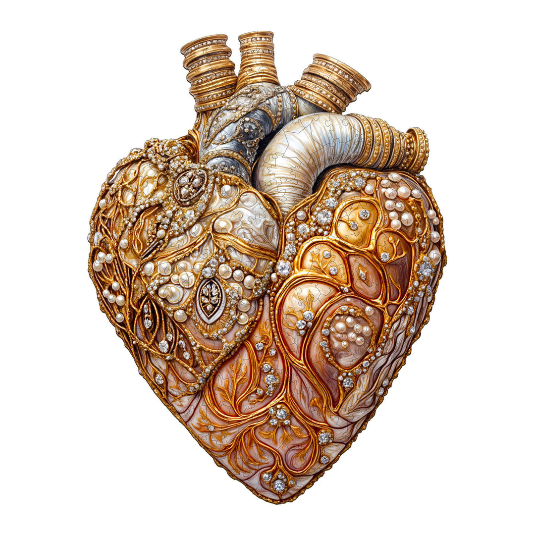 3D Jewel Heart Wooden Jigsaw Puzzle