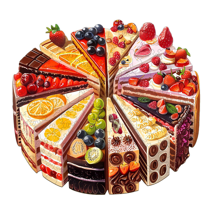 Delicious Cake Wooden Jigsaw Puzzle - Woodbests