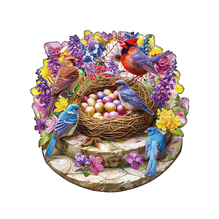 Eggflower Garden Wooden Jigsaw Puzzle
