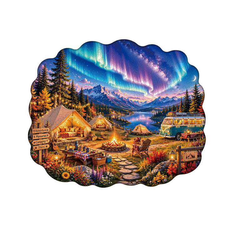 Aurora Camp  Wooden Jigsaw Puzzle