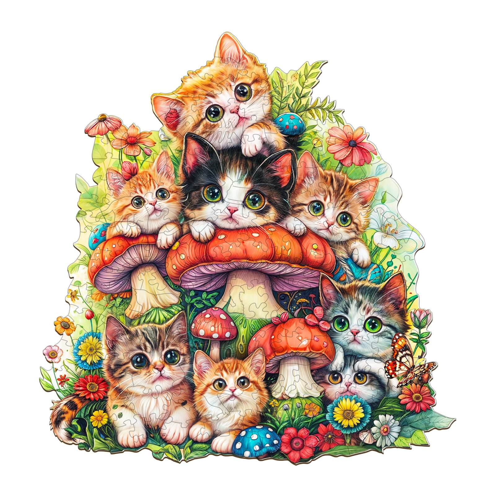 Cat Family Wooden Jigsaw Puzzle