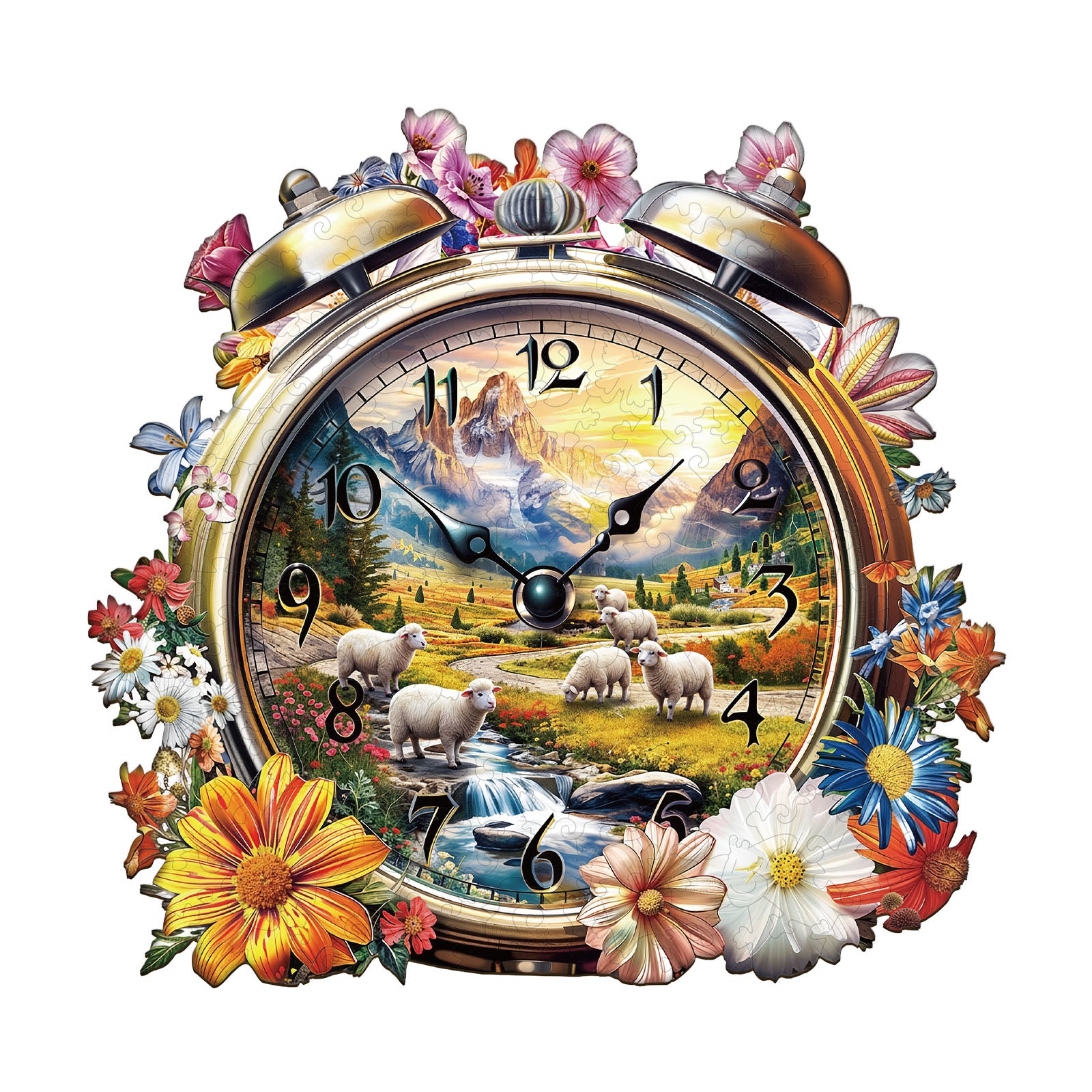 Puzzle en bois Horloge de la prairie