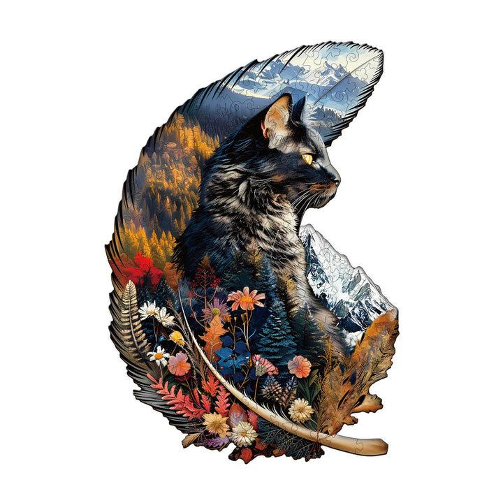 Rompecabezas de Madera para Gatos Feather