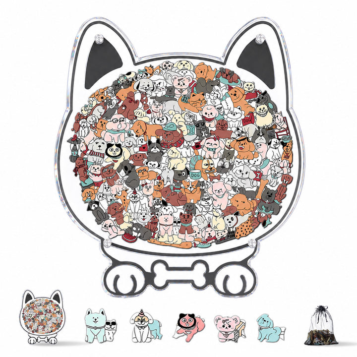 Acrylic Jigsaw Puzzle Suncatcher - Puppy Party