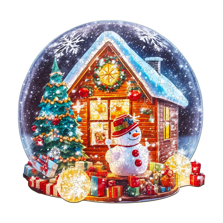 Christmas Cottage Wooden Jigsaw Puzzle