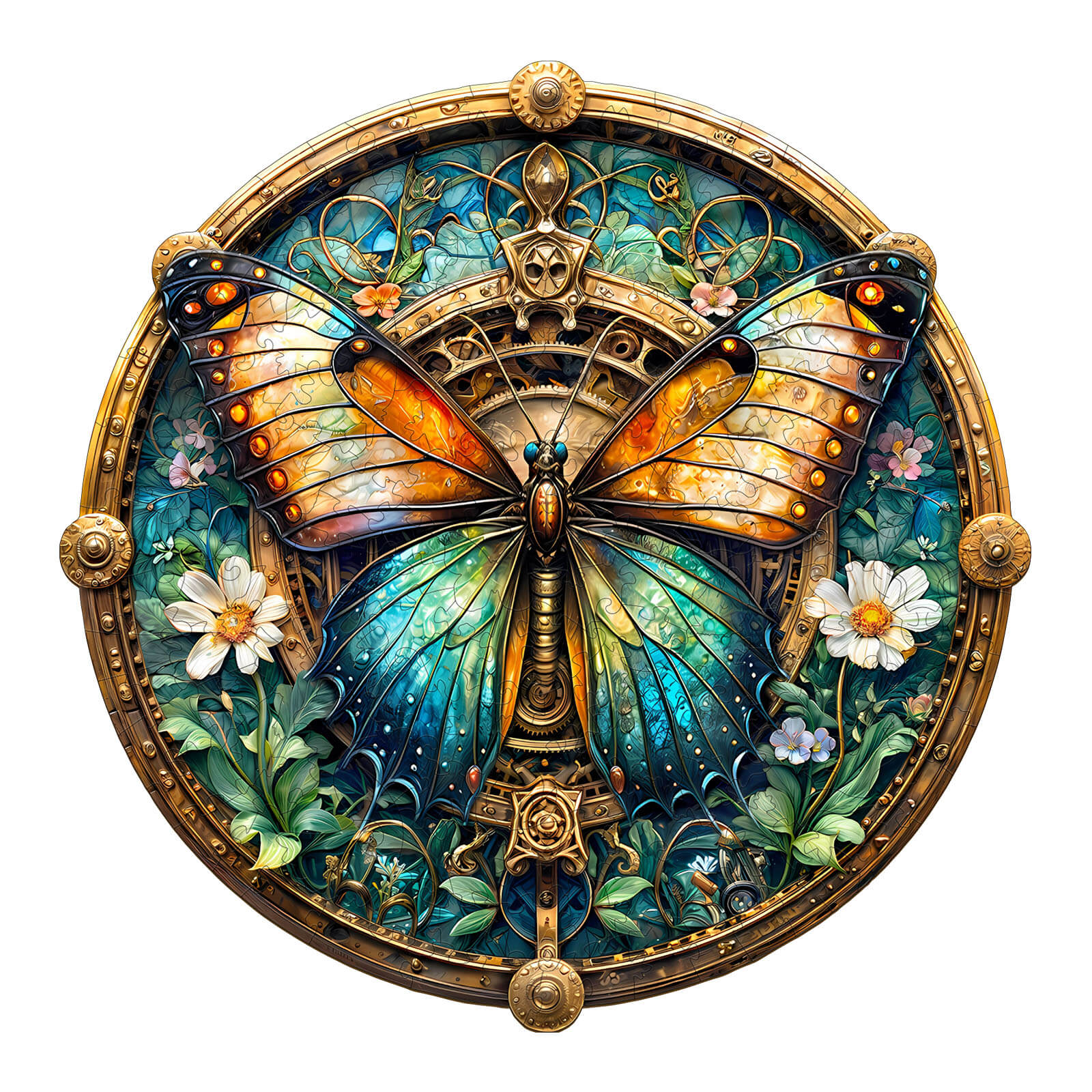 Vintage Butterfly Wooden Jigsaw Puzzle