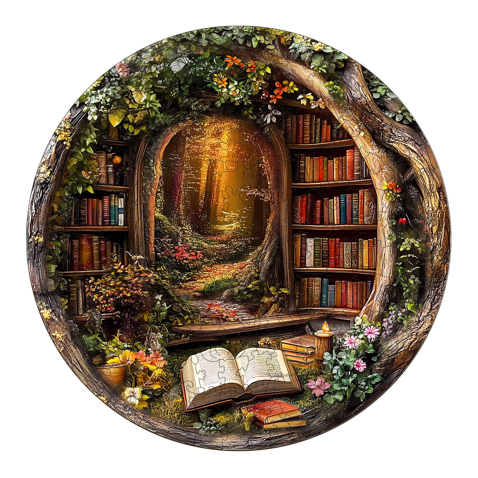 Tree House Library Wooden Jigsaw Puzzle