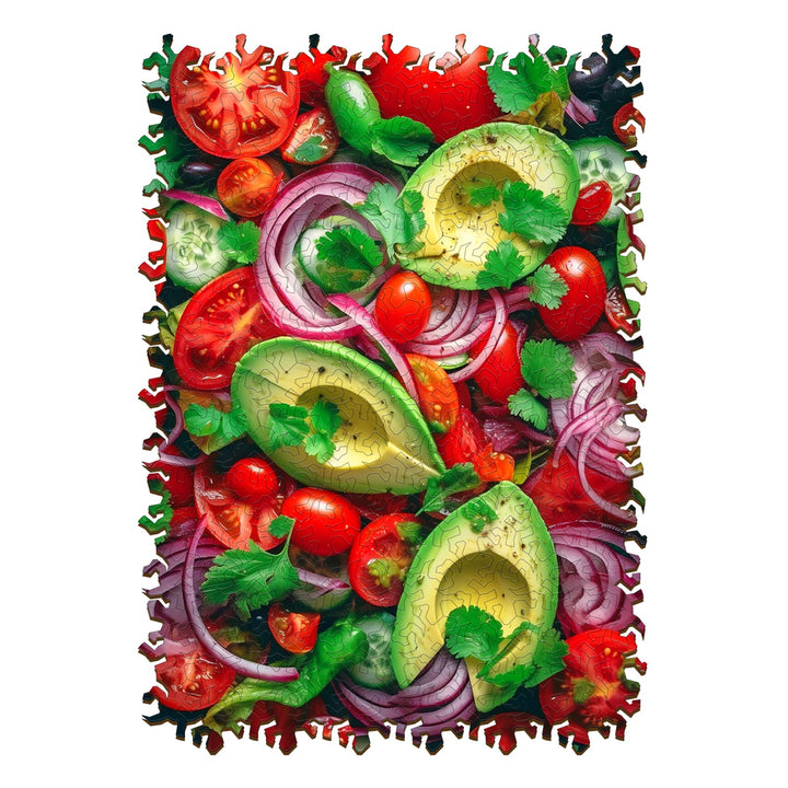 Vegetable Salad Wooden Jigsaw Puzzle-Woodbests