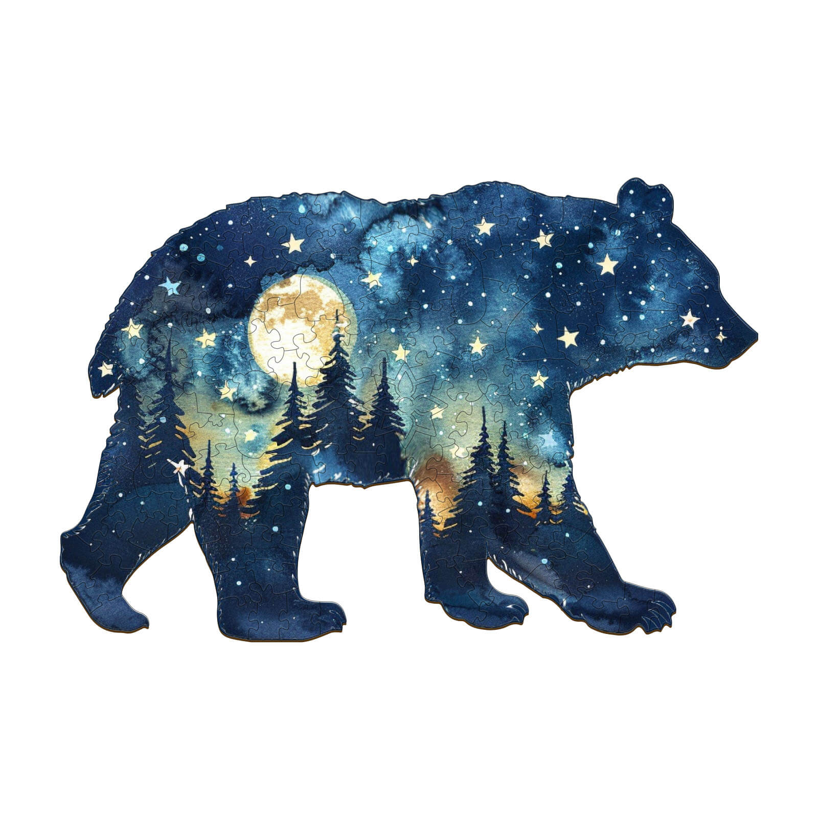 Astral Bear Wooden Jigsaw Puzzle - Woodbests