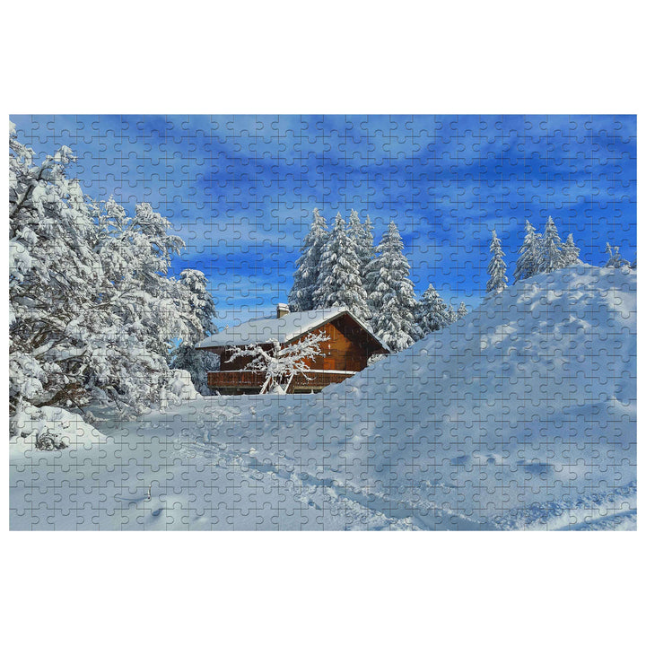 Snow Cabin 500 / 1000 Piece Puzzle