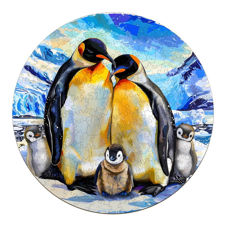 Penguin family-2 Wooden Jigsaw Puzzle