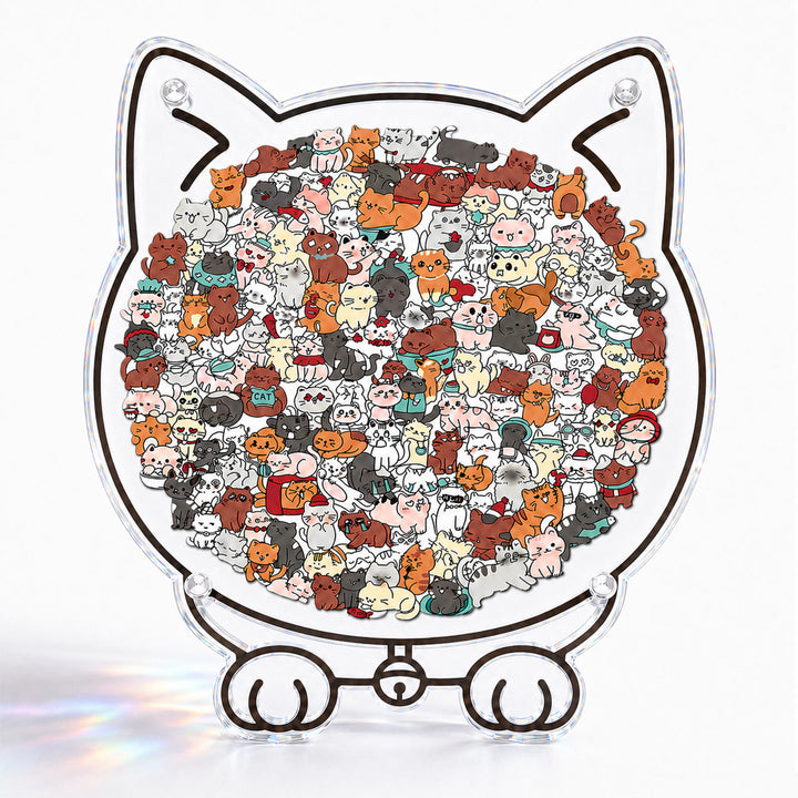 Acrylic Jigsaw Puzzle Suncatcher - Home of Kittens