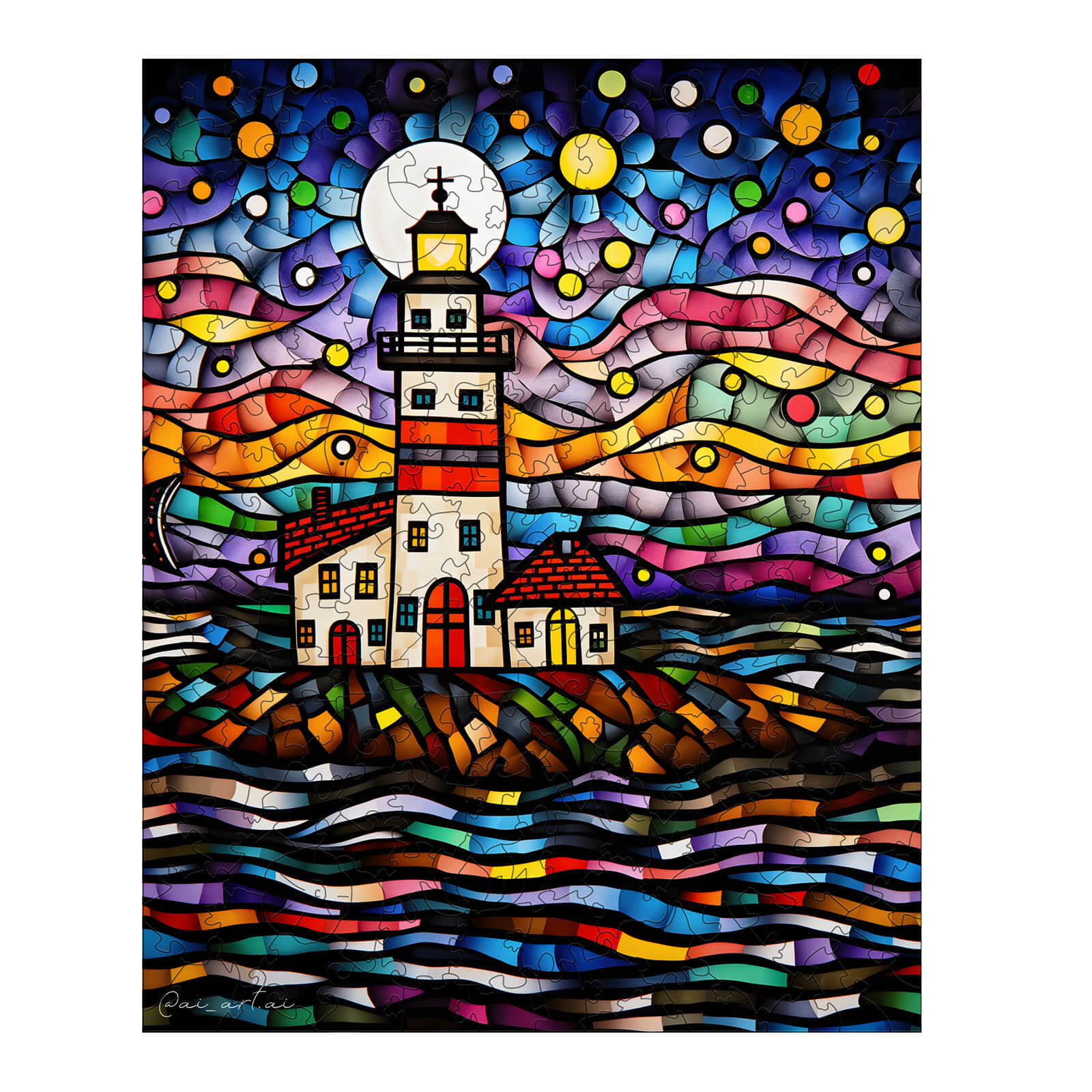 Glassy Lighthouse - By Artist Pietro Gallo