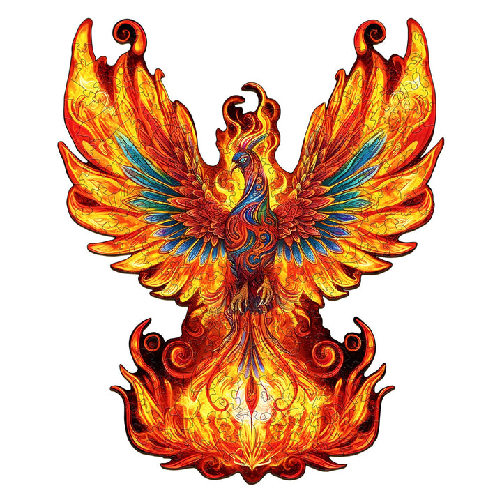 Flame-born Phoenix Wooden Jigsaw Puzzle