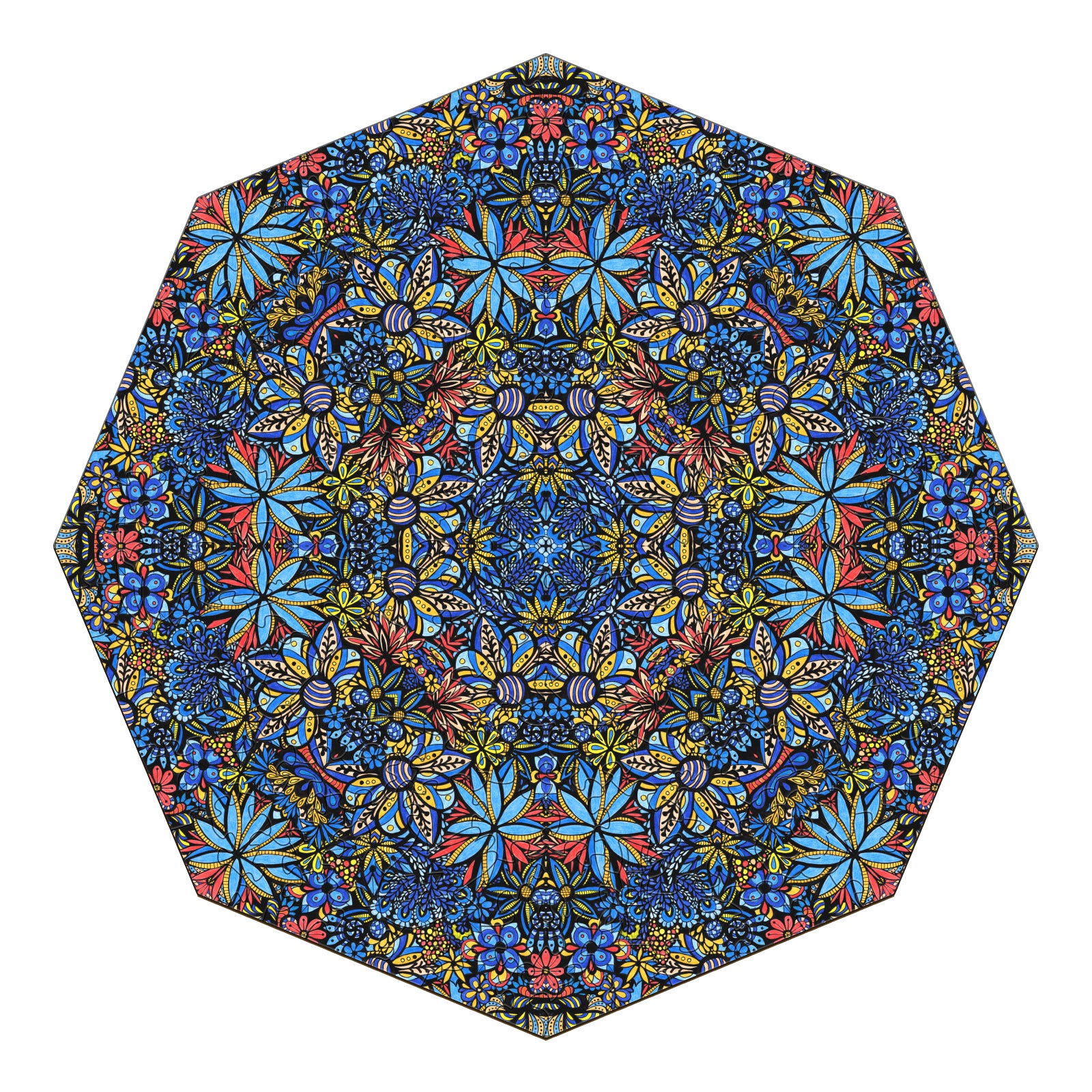Talavera Bouquet Wooden Jigsaw Puzzle -- By Artist Lori Anne McKague-Woodbests