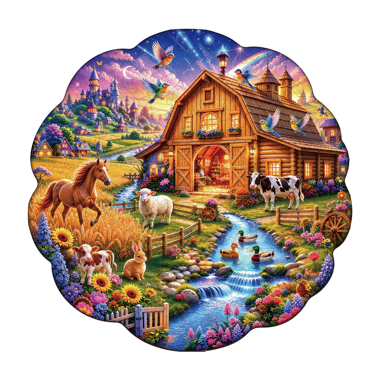 Puzzle en bois Prairie magique