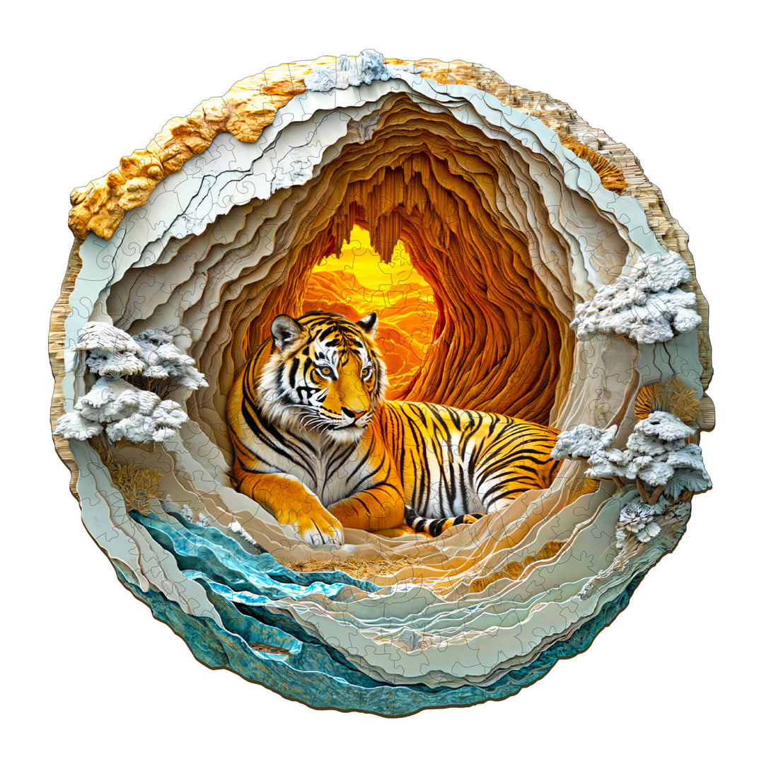 3D Tiger Wooden Jigsaw Puzzle