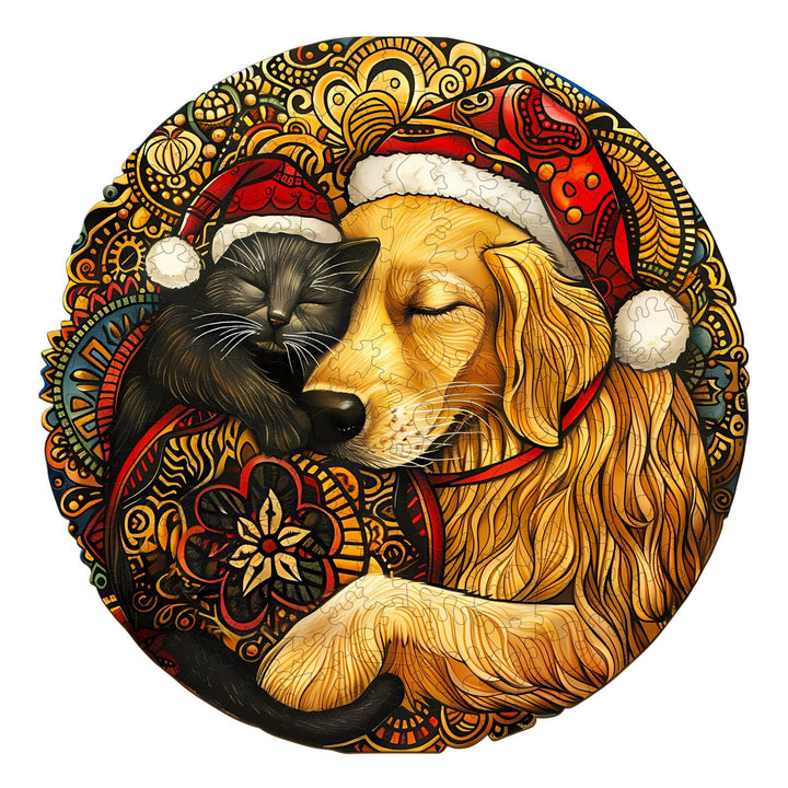 Warm Christmas Wooden Jigsaw Puzzle