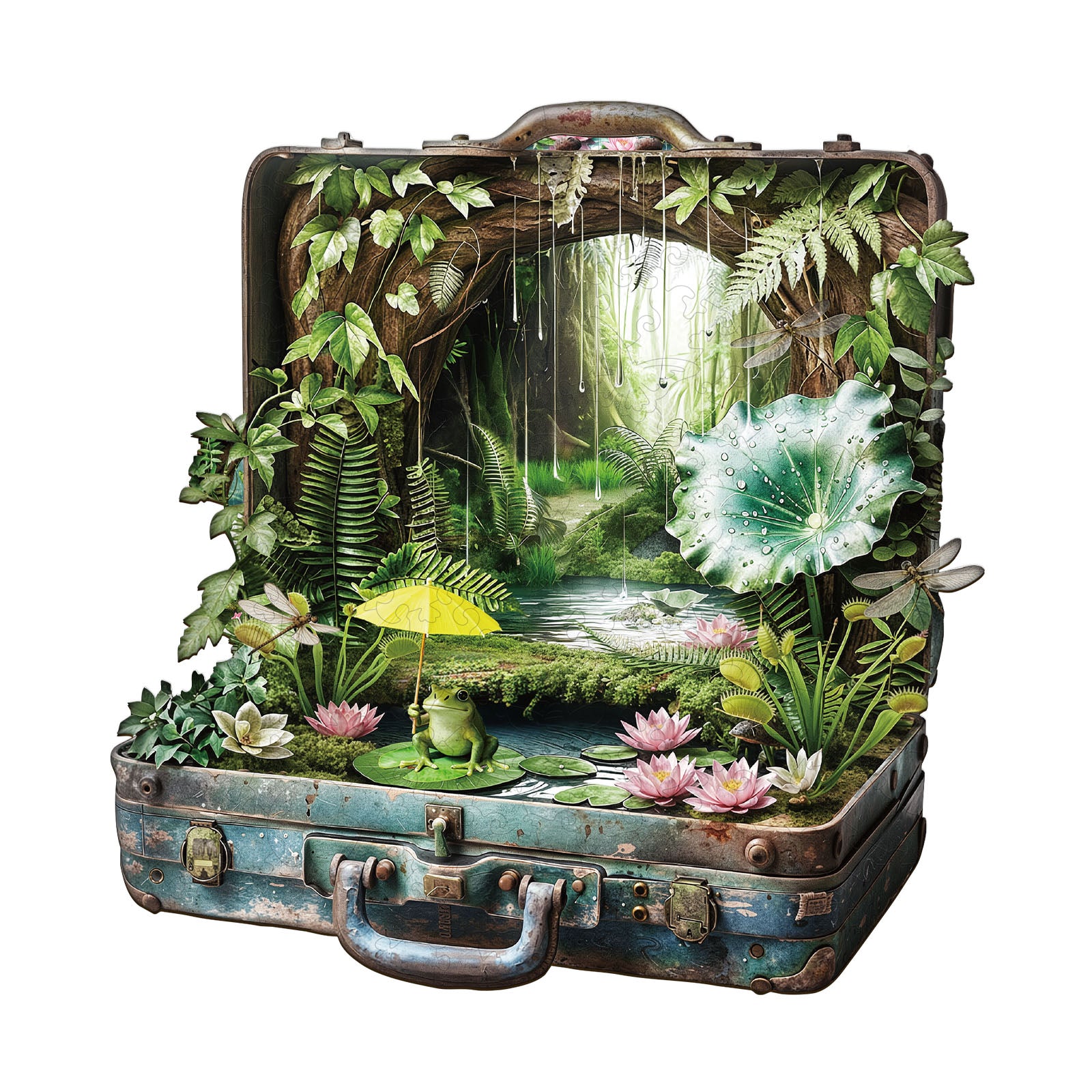 Puzzle en bois Valise de la forêt tropicale